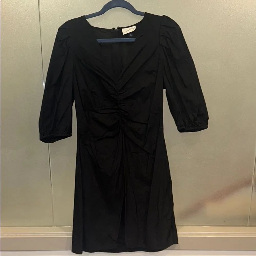 Black 3/4 Sleeve Long Sleeve Dress